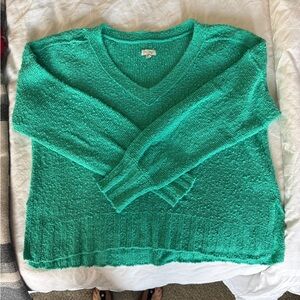 Pilcro Anthropologie Green Oversized Boxy Sweater Size S
